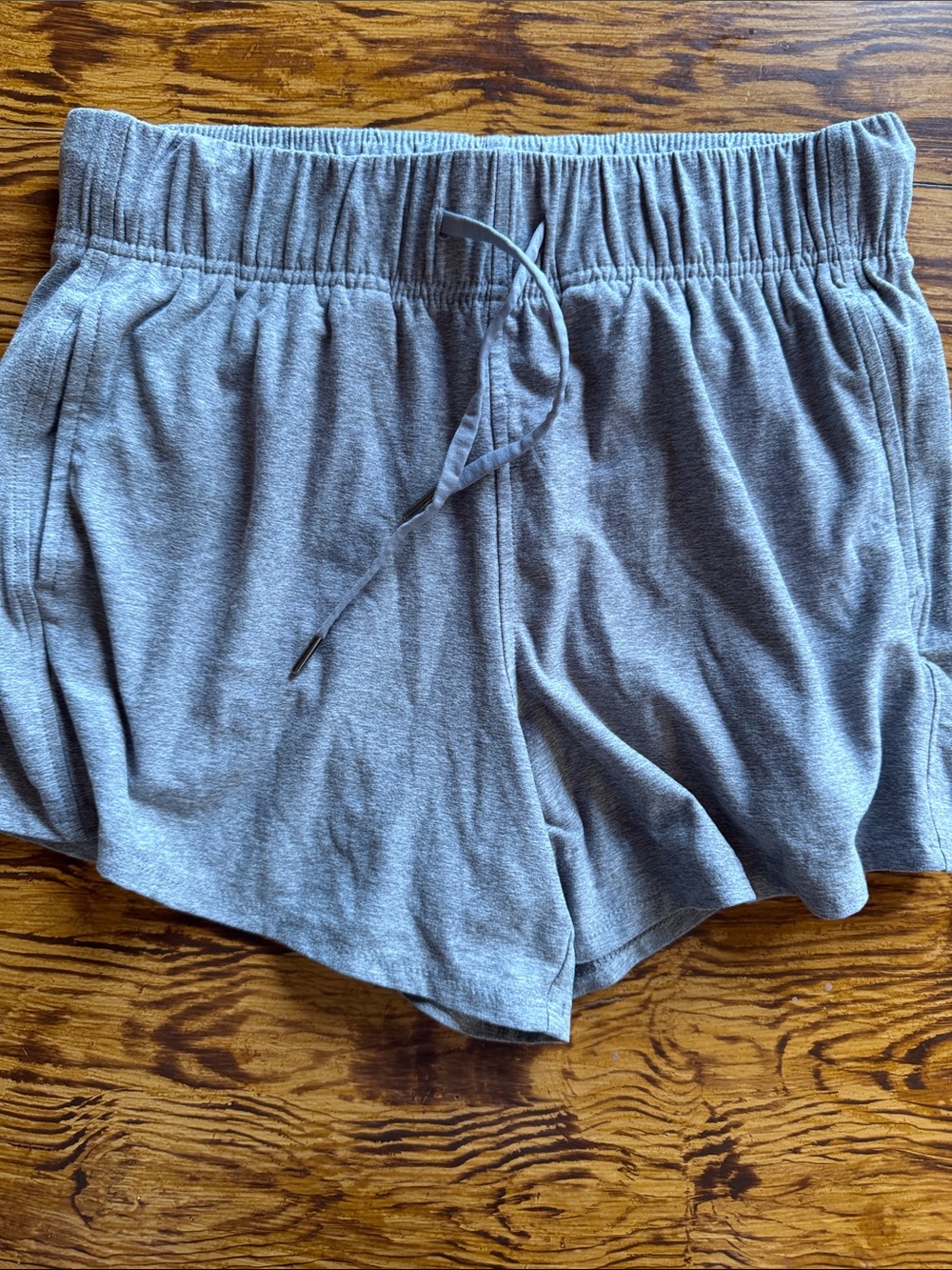Athletic Works Women's Gray Elastic Waist Athletic Shorts